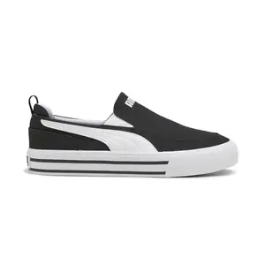 PUMA Mens Court Classic Vulcanized Slip On Sneakers Shoes Casual - Black