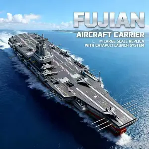 1865 Pieces Fujian Aircraft Carrier Building Kit, Advanced Difficulty Ship Model for Adults, Military Hobby Collectible and Decorative Desk Piece
