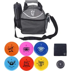 Disc Golf Set with 6 Discs and Mini Disc and Starter Disc Golf Bag