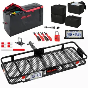 Mockins 500lbs. Capacity Rustproof Hitch Mount Cargo Carrier with 15CF Cargo Bag , 4 Packing Cubes and Accessories