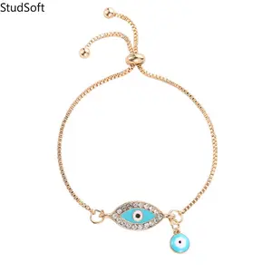 The New 2026 "Evil Eye" Pendant Bracelet—featuring an adjustable gold-tone box chain—serves as a protective talisman imbued with the symbolism of good luck. Crafted specifically for women and girls, it makes the perfect gift for that special lady in your
