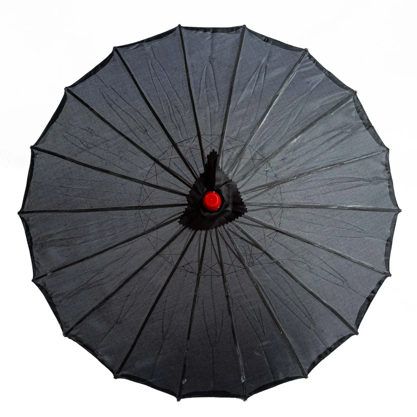 THY COLLECTIBLES 22in Handmade Bamboo Fabric Portable Folding Umbrella - Solid Color Kid Size Japanese-Chinese Parasol for Wedding Parties, Photography, Costumes, Portable Umbrella, Colorful