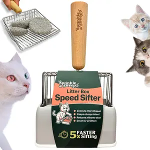 Speed Sifter Litter Scoop — 5X Faster Sifting, Non-Stick, Heavy Duty Metal | Holder Included