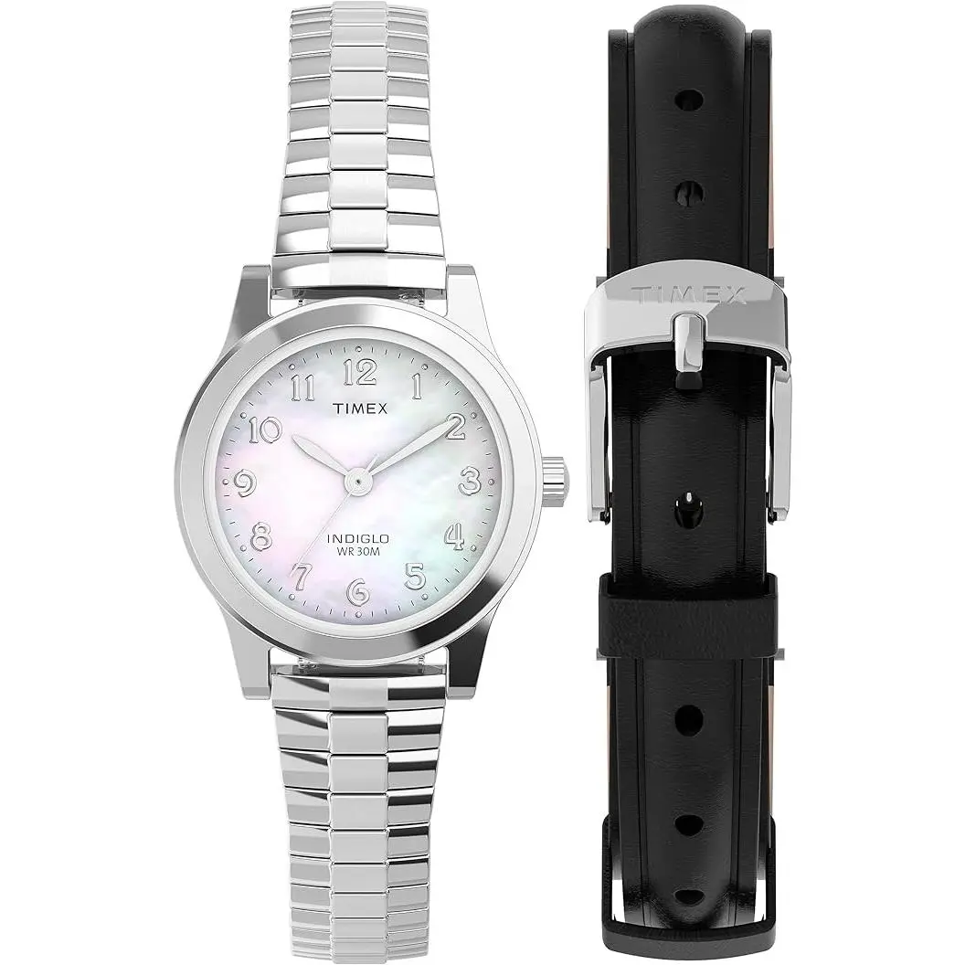 Timex Main Street Box Set 25mm Mother Of Pearl Dial Ladies Watch TWG063500