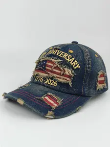 USA 250th Anniversary Distressed Design Casual Cap,250 Anniversary USA hat 1776-2026 Commemorative Baseball Cap,Traditional American Tribute Hat Gift Honoring Patriots, USA Patriotic Hat, All Seasons Hat