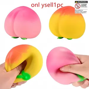 Peach Shape Stress Relief Toy, Rebound Squeeze, Palm Size Anxiety Toy, Indoor Fruit Decor, Perfect for Party Gifts, Asmr, Satisfying