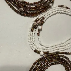 3 bronze tie on waist bead bundle