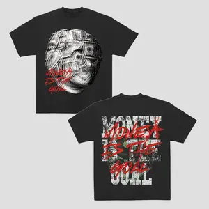 Money I$ the GOAL Graphic Casual Cotton Short Sleeve Crewneck Men T-Shirt Streetwear Menswear Top Tshirt Tropical Shortsleeve graphic tees Polyester dark design