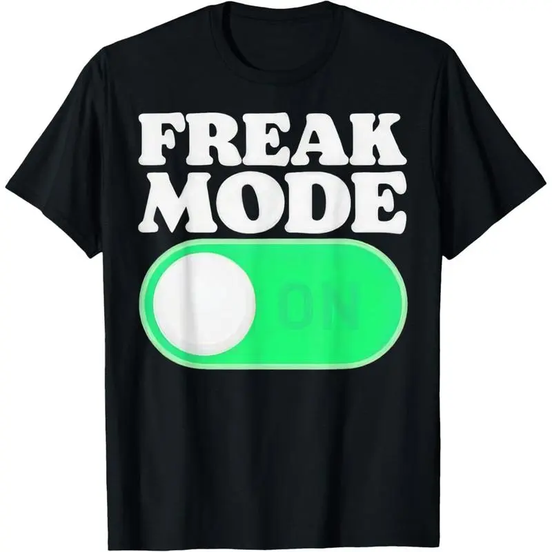 Men's "Freak Mode On" T-Shirt, Funny Graphic Tee in a Simple Casual Style, Soft 100% Cotton for Daily Wear, Tshirt