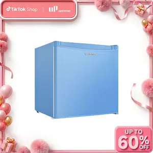 Upstreman mini fridges 1.7 Cu Ft with Freezer FR17 Adjustable Thermostat Energy Saving Low Noise Single Door Compact Refrigerator for Dorm Office Can Bedroom blue fridge mini  brands Small pantry drink fridge skincare fridge Portable tiktokshopspringglowu