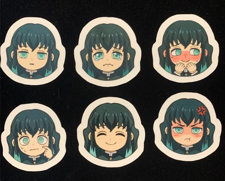 Muichiro Tokito emotion sticker bundle