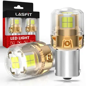 Lasfit 1156 1073 7506 1141 LED Reverse Backup Light Bulb | Xenon White, 2 Bulbs | Upgraded L2 Series