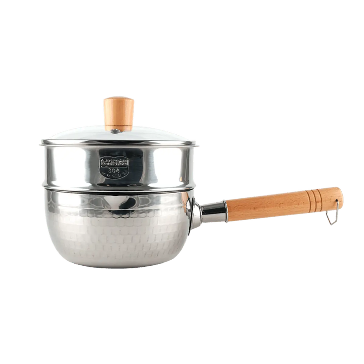 Milk Pot Stainless Steel Yukihira Pan Pot With Steamer and Lid 18cm