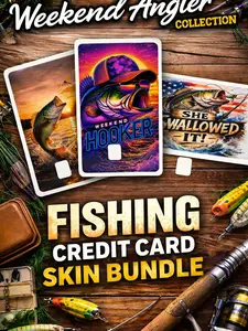 Weekend Angler Collection – Fishing Credit Card Skin Bundle (3-Pack) Sticker Haul Sticker Packs