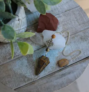 Pendulum Mookaite Jasper Pendulum with Jasper Beads  ~Grounding and Energy~