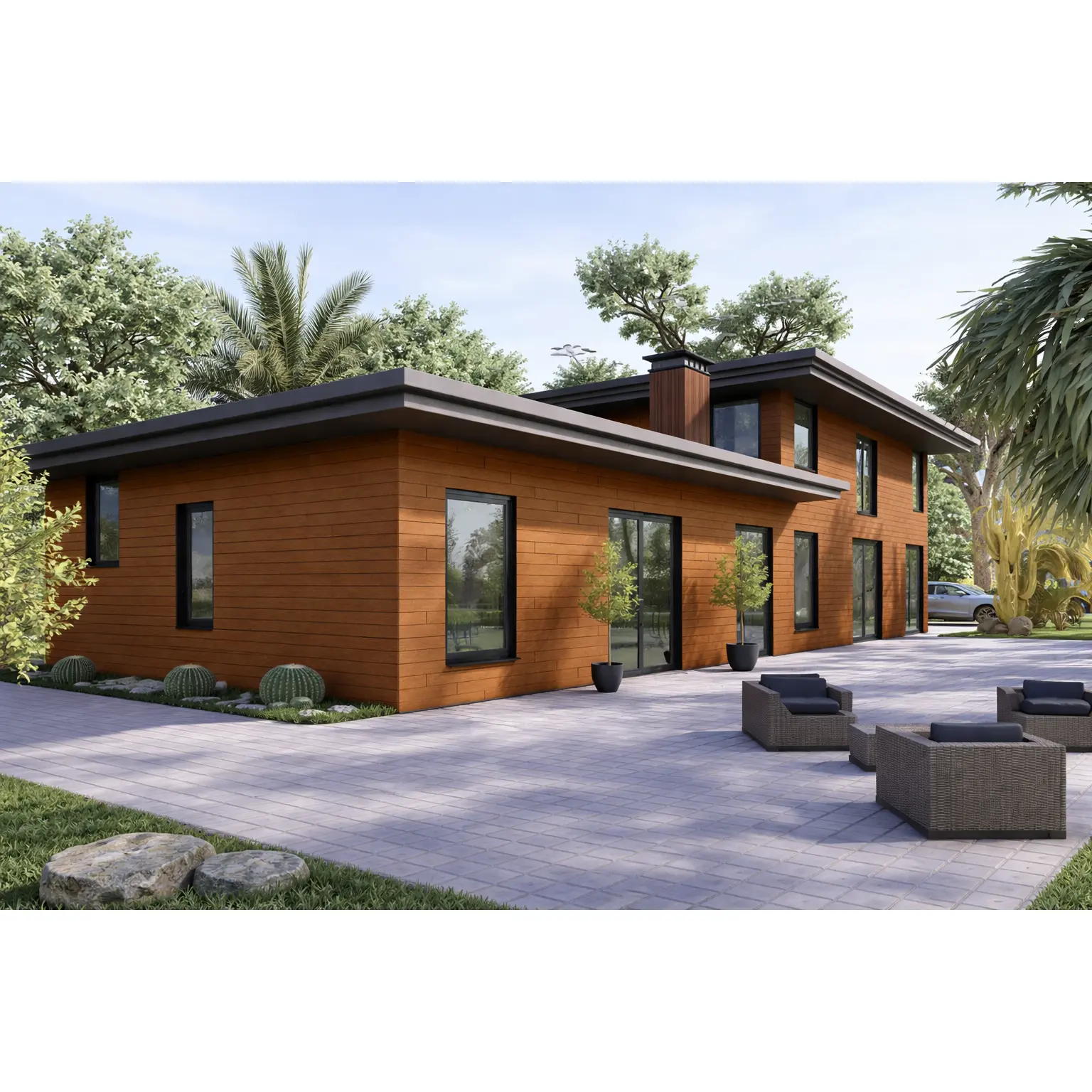 Peruvian Teak - All-Weather Composite Siding System Shiplap Board