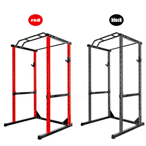 Power Cage 1200 LBS Rated Lifting Cage for Weight Training, Multi-Functional Power Rack with Standard J-Hooks, 2 in 1 Squat Rack for Bench Press Deep Squat Pull-up, Weight Cage for Home Gym