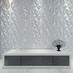 3D Minimalistic Geometric Pattern Wall Panel, PVC Material, Ideal for Indoor Wall Decoration, Perfect for Home Living Room