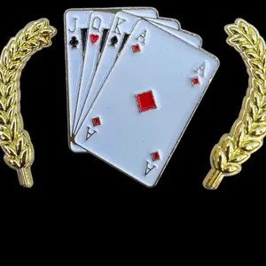 Cartas Hat Pin with Gold Wheat Accents