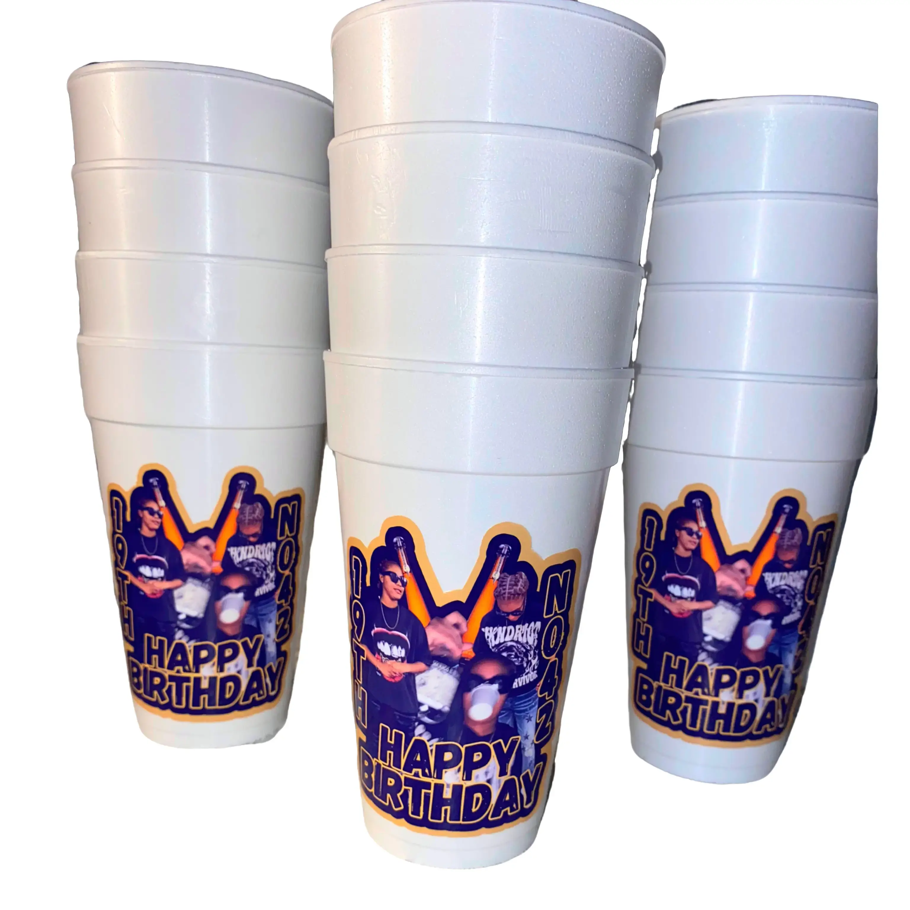 20oz Personalized Styrofoam Cups for any occasion (Birthday, Girls Night, Bachelorette Party, etc) Bottle Drinkware Water Bottles Tumbler