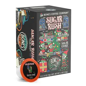 Bones Coffee Company Sugar Rush, Sugar Cookie Flavored Pods | 12ct Kcups