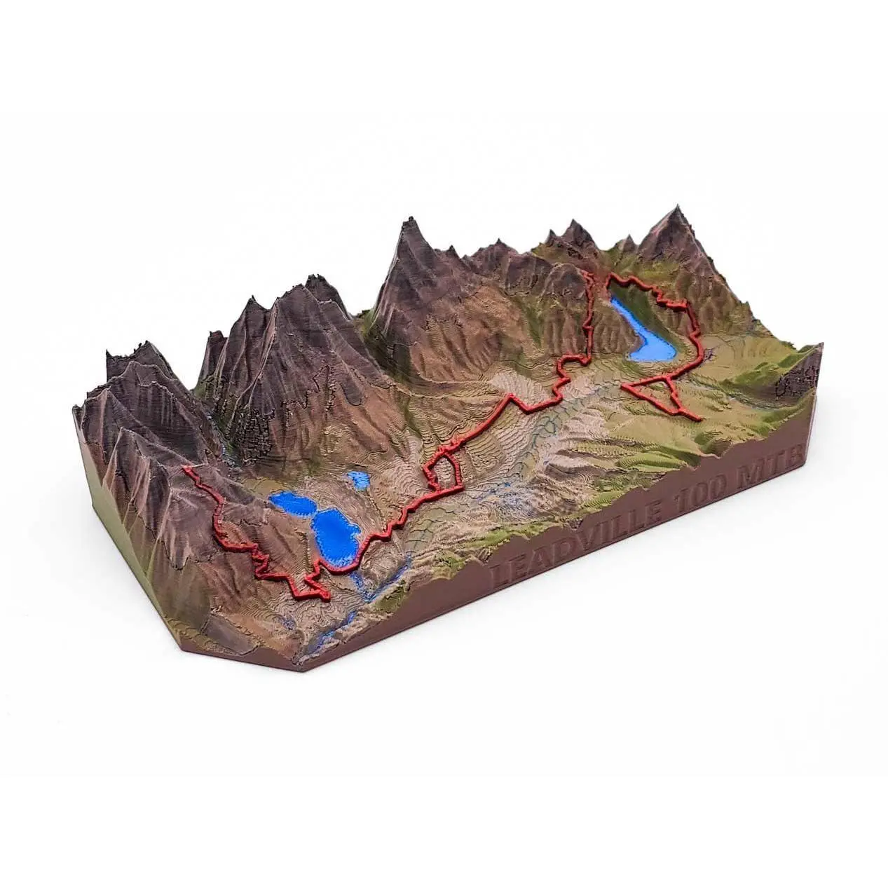 Leadville 100 MTB - 3D Printed Topographical Map - TrailSculpt
