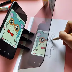 Portable Optical Drawing Tracing Pad Optical Projector Painting Copy Board Mirror Reflection Projection Tracing Plate Board Comic Tracer Art Stencil Tool with Phone/Pad Xmas Gift for,Students,Sketching,Painting, Artist Supplies Diy Painting Supplies