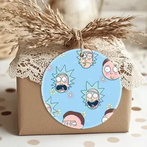 Christmas Ornaments Rick And Morty Ethan Rick Morty Birthday Gift For Friends Circle Family X-Mas Acrylic Holiday New Year