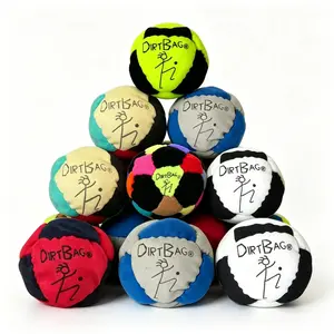 DirtBag Footbag Hacky Sack - Durable 8-Panel Design, Soft & Filled for Indoor/Outdoor Play, Retro 90s Stress Relief Toy for Kids & Adults, Footbag game, Assorted Colors with Carry Pouch