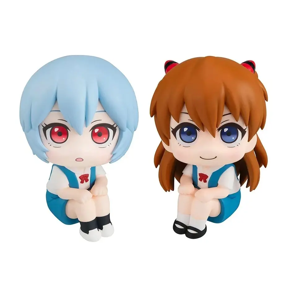 Anime Figures: Rei Ayanami & Asuka (LookUp Chibi Models) – Desktop Ornaments / Gift Figurines