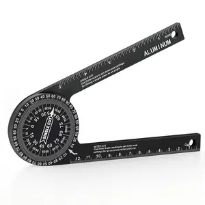 Aluminum Miter Saw Protractor |   7-Inch Rust Proof Angle Finder Featuring Precision Laser Engraved Scales Professional Miter Saw Protractor with Measuring Rulers for Angle Finder Carpentry, Crown Molding Tool & Baseboard building trade men dealsforyouday