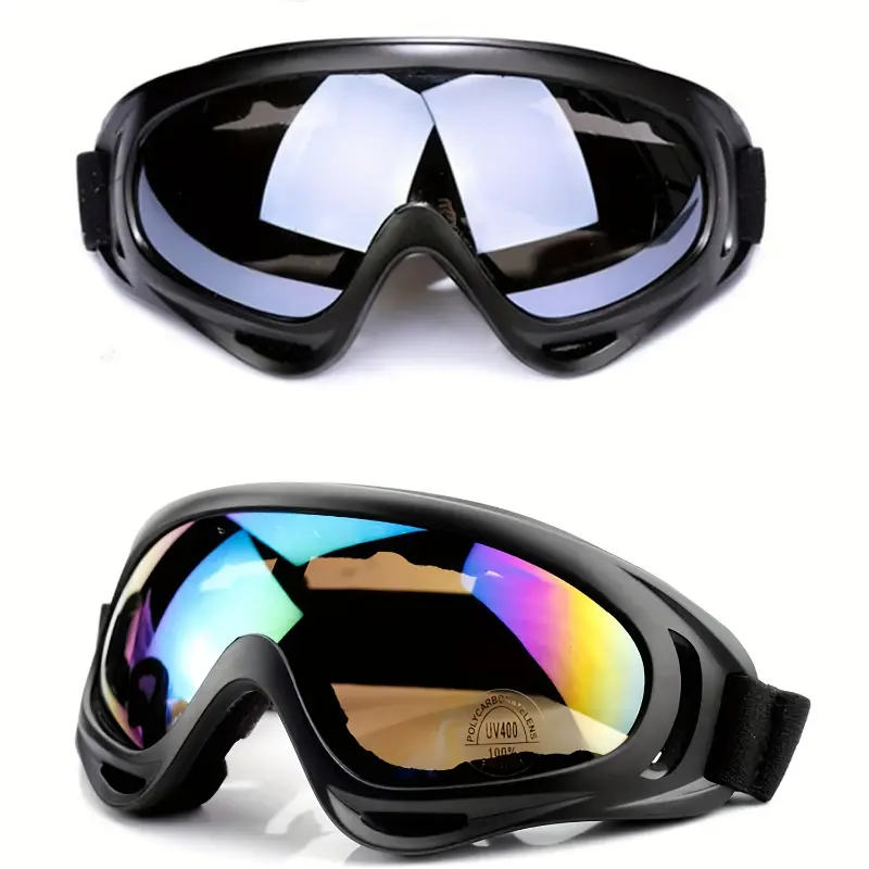 Unisex Polarized Polycarbonate Sports Eyewear - UV Protection, Scratch Resistant, Dustproof Multi-Layer Lens Ski Goggles for Men and Women Snowboarding
