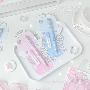 1PC Angel Automatic Pencil Set, Sparkling Crystal 0.5 Hb Student Mechanical Pencil, Press-Button Design, Ideal for School Supplies, Mechanical Drawing Pencils