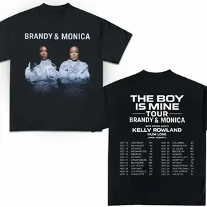 THE BOY IS MINE BRANDY & MONICA TEE, The Boy Is Mine T-Shirt, R&B Legends Tour Shirt, 2025 Music Merch Tee, Unisex Urban Music Tee, Brandy and Monica Fan Apparel, Music Icon Tee, Y2K Style Band Tee, CTLV G54