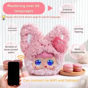 AI intelligent dialogue plush toy robot accompanies doll, AI artificial intelligence dialogue chat robot emotional companionship doll electronic pet birthday gift，Multilingual AI Talking Plush toy，electronic pets, Soft Stuffed Animal