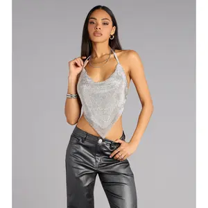 Spark Intentions Rhinestone Crop Top