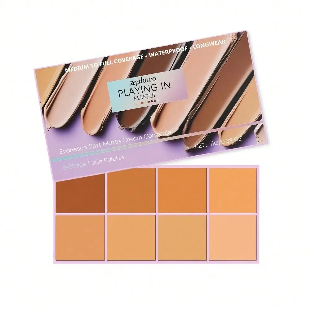 Multi-Color Matte Gradient Concealer, Skin Tone Corrector, Light Color, Medium Color, Dark Color, Fine Texture, Lightweight Fit, Natural Transparent Finish, Concealer Recommendations