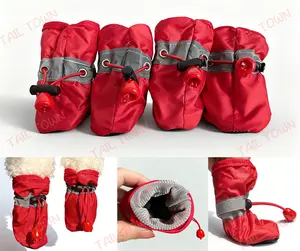 4pcs/set Waterproof Pet Dog Shoes Chihuahua Anti-slip Rain Boots Footwear For Small Cats Dogs Puppy Dog Pet Booties Costume Clothing Paws