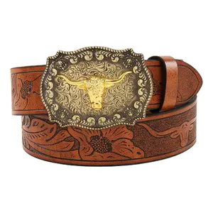 Longhorn Bull Belt Buckle Vintage Western Cowboy