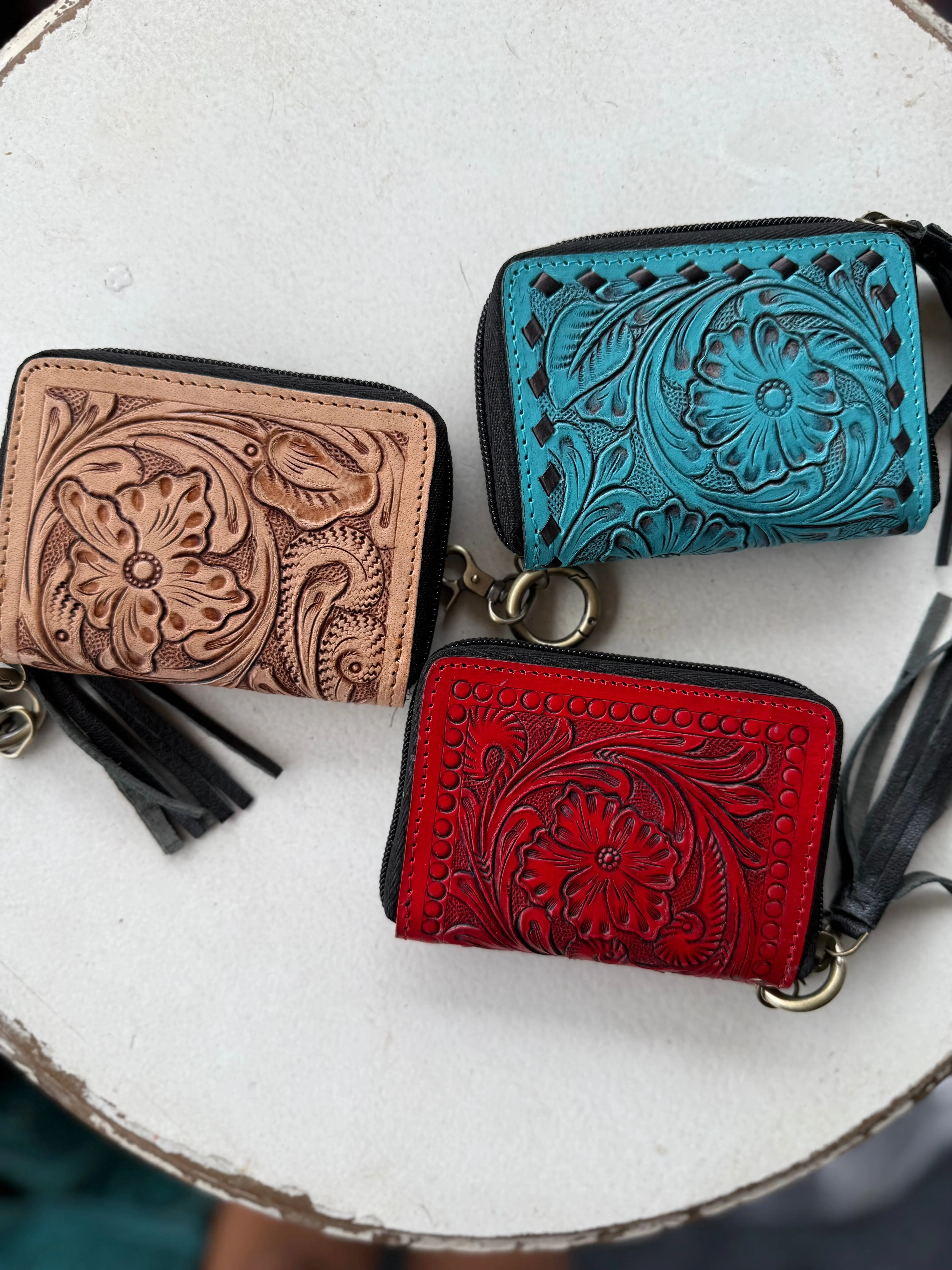 Tooled Zip Wallet (Small)