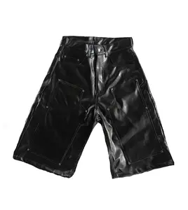 ONYX LEATHER JORTS