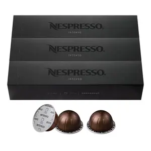 Nespresso Capsules Vertuo, Intenso, Dark Roast Coffee 30-Count Coffee Pods 7.8oz - Creamy Coffee with No Artificial Ingredients Beverage