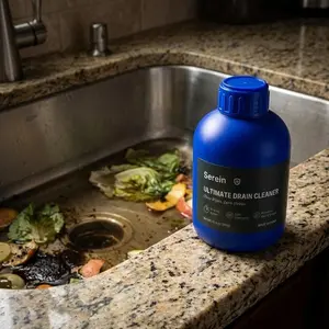 Serein Strong Pipe Unblocker, Quick Dissolving Clog Remover, Effective Drain Cleaner, Fast Acting Plumbing Solution, Home Maintenance Essential