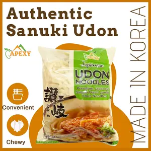 Apexy Japanese Style Fresh Udon Noodles, Authentic Sanuki Jumbo Chewy Noodles, Quick & Easy Meal Solution, 3 Individual Servings (Restaurant-Quality Taste at Home) 21.15oz