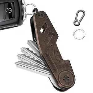 New Creative Metal Keychain Retro Nostalgic Storage Buckle Key Clip Organizer Foreign Holiday Gift