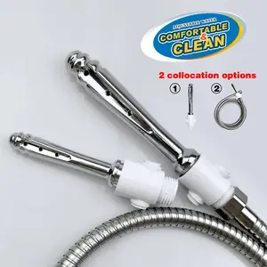 Metal flush, Holding a shower head, douche, shower, toilet cleaner, bathroom supplies, Apply to toilet, bathroom, kitchen, Bathroom Bidet Sprayer