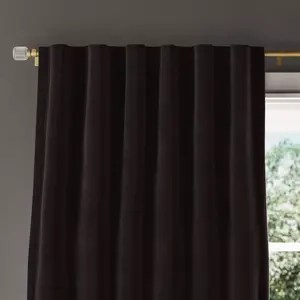 2pk 50"x63" Blackout Velvet Curtain Panels Black - Threshold 2pk 50"x63" Blackout Velvet Curtain Panels Black - Threshold