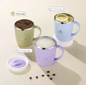 500ml Double-Wall Insulated Stainless Steel Coffee Mug for Office Home & Outdoor Gatherings Holds Ice Latte Lemonade Hot Milk