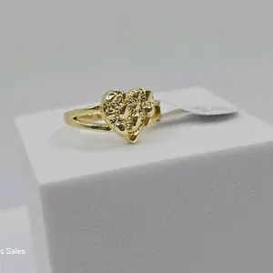 HEART fashion ring NUGGET style, beautiful style GOLD-PLATED size 7.8.9.10 available