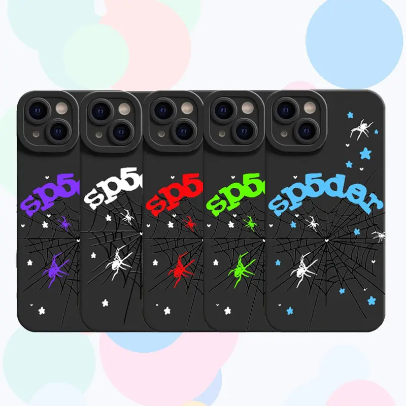 Edgy Tough Dark Spider Web TPU Black Phone Case for Samsung S21 S22 S23 S24 S25 S26 Ultra Plus FE & iPhone 11 12 13 14 15 16 17 Pro Max Air, Soft Full Coverage Anti-Drop Protective Cover, Creative Gift